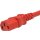 Yung Netzkabel C14 Power Kabel -ROT 3m 10A 250V Verlängerung RPC14C13RD10