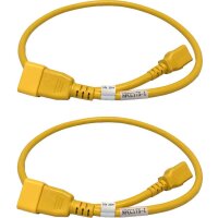 2x Panduit Netzkabel C20 C13 Power Kabel Gelb 0,9m 16A 250V Verlängerung NPCC17X-1